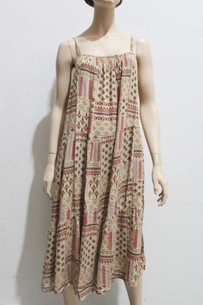 Cottage Crepe Strappy Tier Dress w Pockets