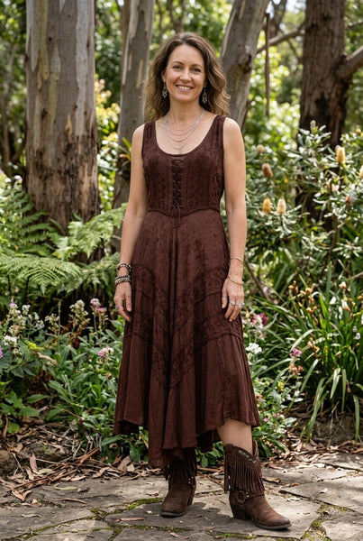 Stevie Medieval Lace Up Hanky Dress