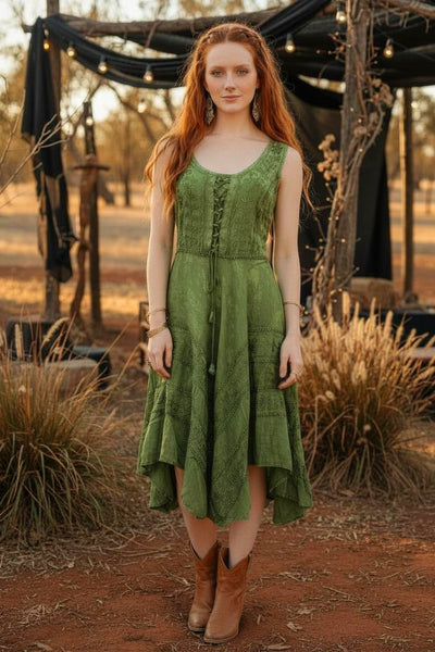 Stevie Medieval Lace Up Hanky Dress