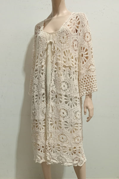 Long Lace Kimono Jacket/Duster Coat MIDI LENGTH