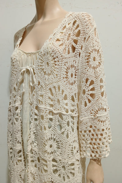 Long Lace Kimono Jacket/Duster Coat MIDI LENGTH