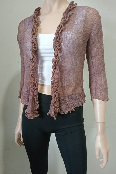 Mesh Frill Cardigan with Ruffle NEW COLS ADDED!