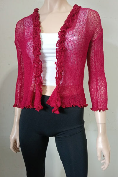 Mesh Frill Cardigan with Ruffle NEW COLS ADDED!