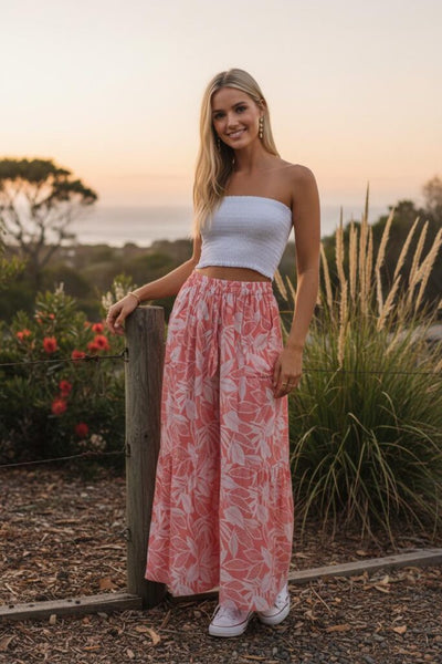 Shirred Rayon Boob Tube