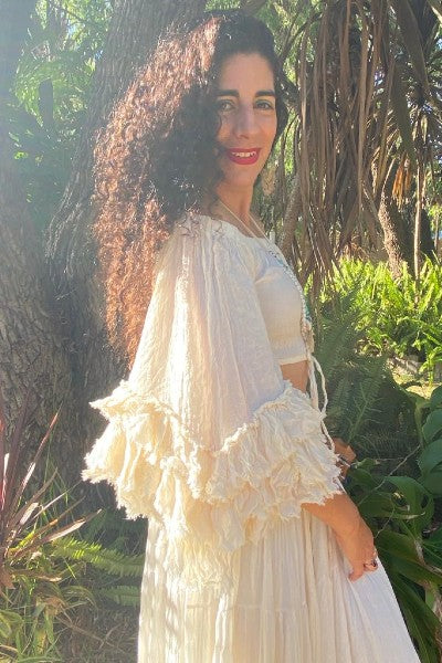 Rio Ruffle Sleeve Off Shoulder Blouse