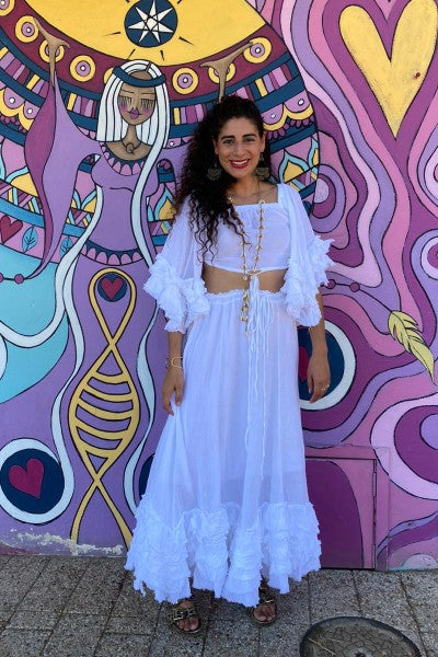 Rio Ruffle Sleeve Off Shoulder Blouse