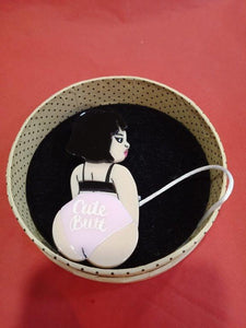 Cute Butt Club- Brooch (Mel Stringer 2019) Cream