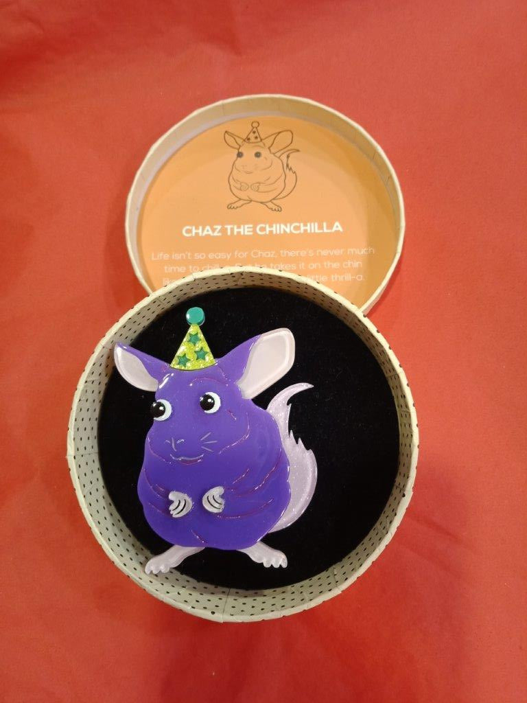 Chaz The Chinchilla - Brooch (Lorri McPherson 2018 )