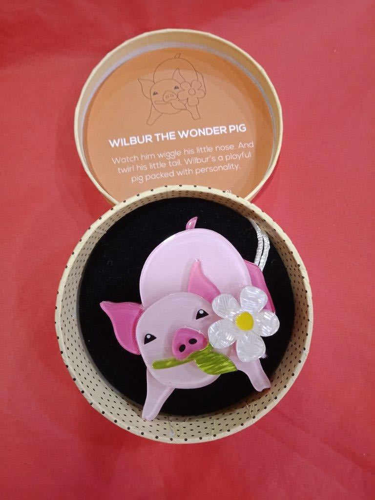 Wilbur The Wonder Pig Brooch