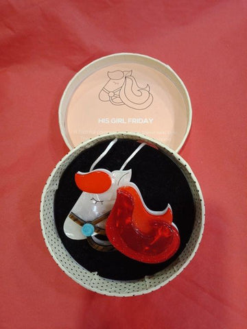 His Girl Friday Brooch