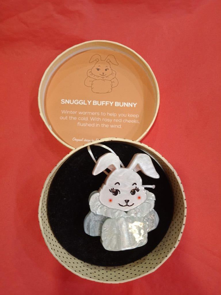 Snuggly Buffy Bunny Brooch (Elena Leong 2019)