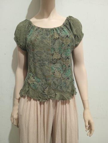 Floral Spliced Romance Off The Shoulder Blouse