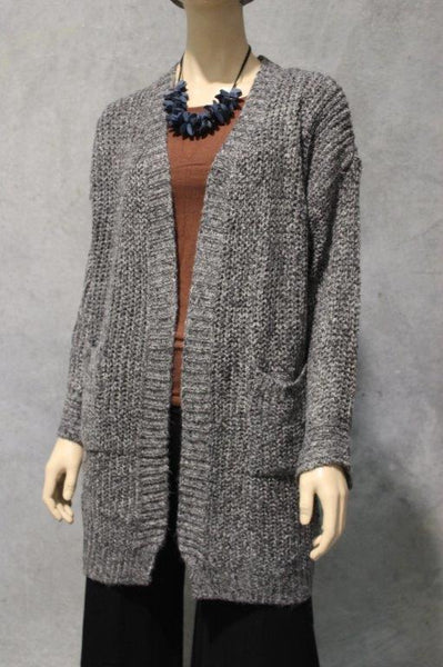 Fleck Knit Cardigan With Pockets