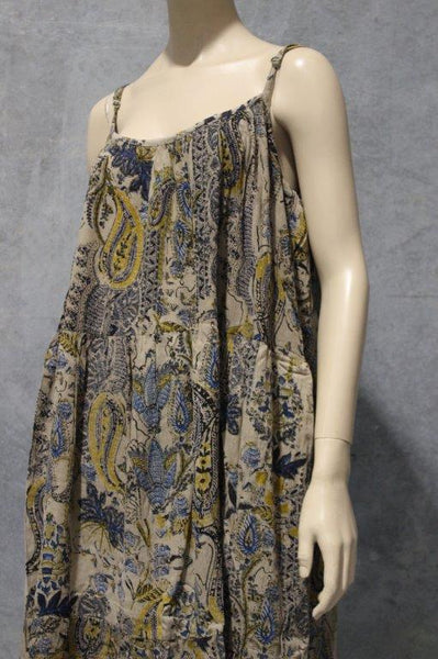 Cottage Crepe Strappy Tier Dress w Pockets