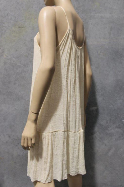 Shantung Slip Dress W Hem Tier
