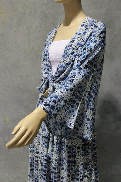 Cottage Crepe Angel Sleeve Crepe Wrap Top