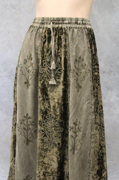 Velvet Skirt w Bias Godets