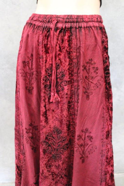 Velvet Skirt w Bias Godets