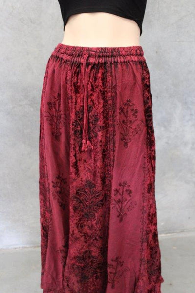 Velvet Skirt w Bias Godets