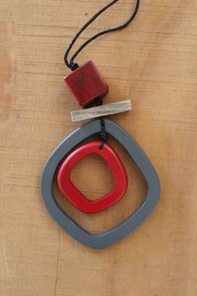 Wood loop Bar Pendant IN 4 COLOURS