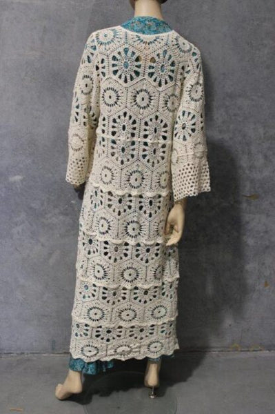 Long Lace Kimono Jacket/Duster Coat