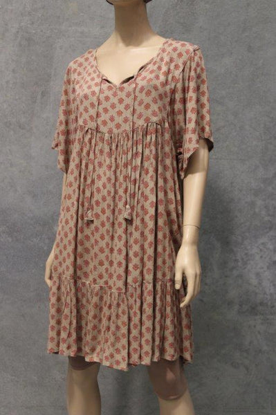 Rayon Crepe Babydoll Dress w Yoke