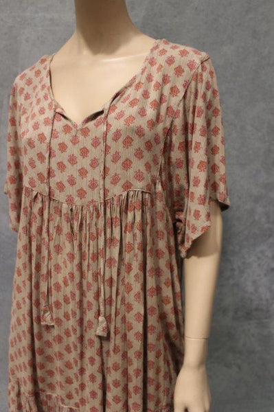 Rayon Crepe Babydoll Dress w Yoke