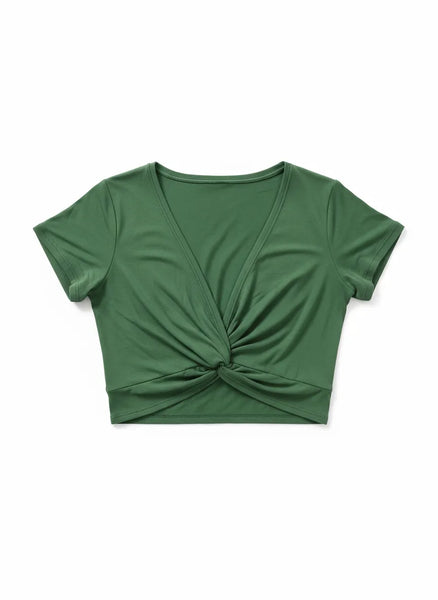 Basics Knot Front Jersey Tee