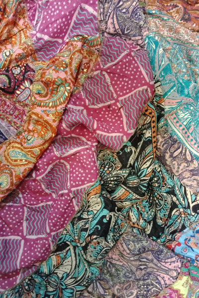 Artsilk Shirred Tier Dress LUCKY DIP PRINTS-UNIQUE EACH ITEM