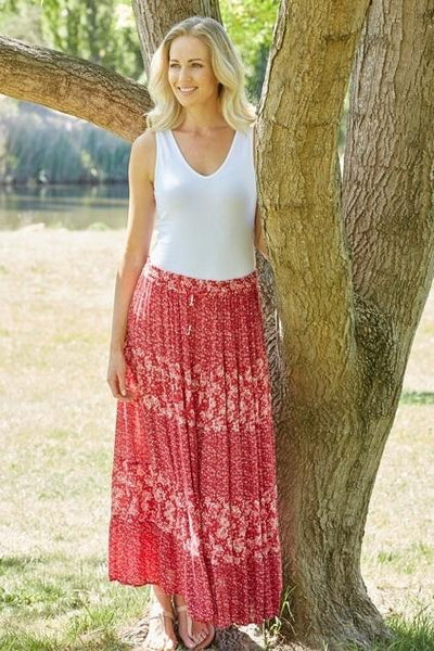 Chery Crepe Maxi Skirt LAST ONES PURPLE