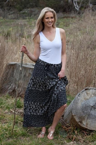 Chery Crepe Maxi Skirt LAST ONES PURPLE