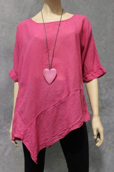 Cotton Diagonal Panel Top