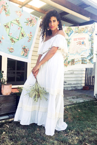 Off Shoulder Calico Prairie Maxi