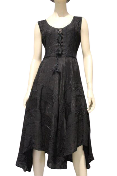 Stevie Medieval Lace Up Hanky Dress (Acid Wash Tones)