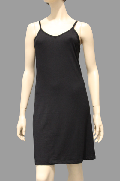 V Neck Stretch Slip Dress Short
