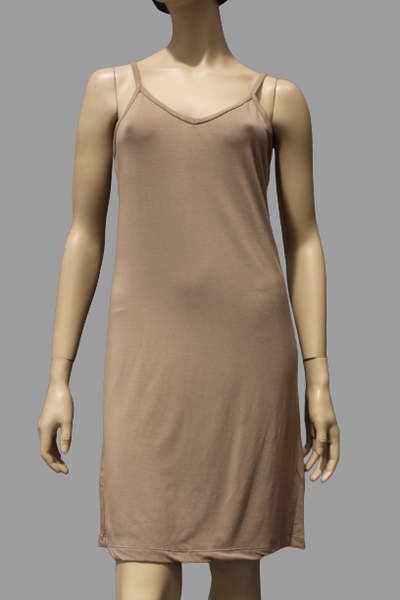 V Neck Stretch Slip Dress Short