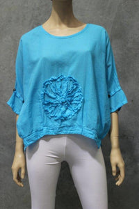 Cotton Flower Poncho Top #1 Small Flower RE-STOCKED!
