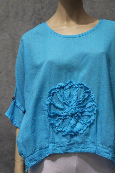 Cotton Flower Poncho Top #1 Small Flower RE-STOCKED!