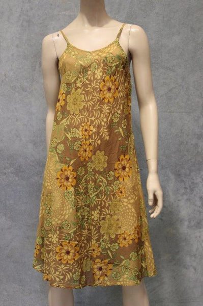 Cotton Floral Voile Bias Slip (Knee Length)