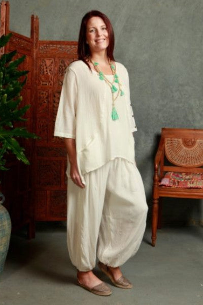 Crepe Rayon Jogger Harem Pants