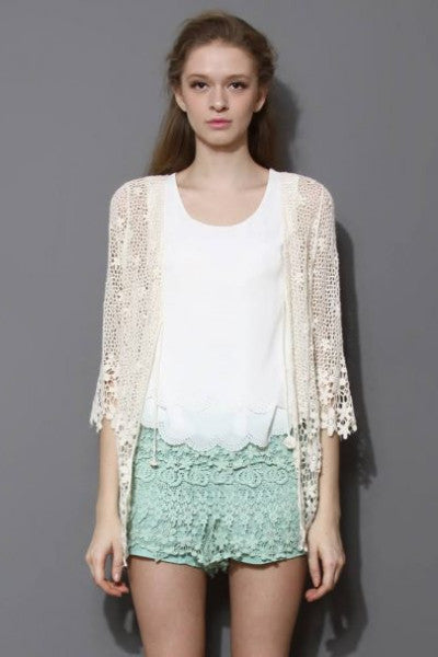Cotton Daisy Lace Cardi